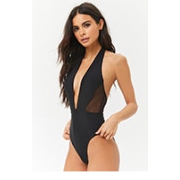 forever 21 black swimsuit